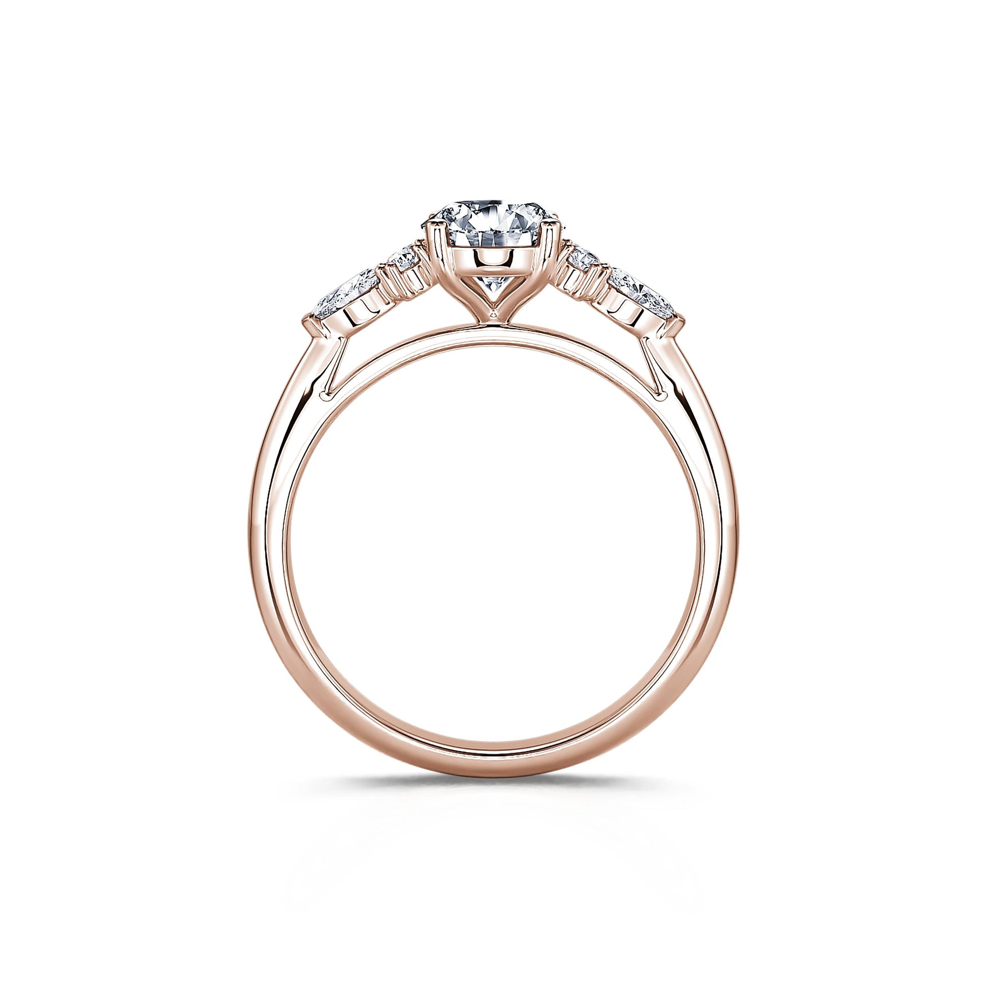 Bague de fiançailles or rose diamant de synthèse Lyra Lab 4