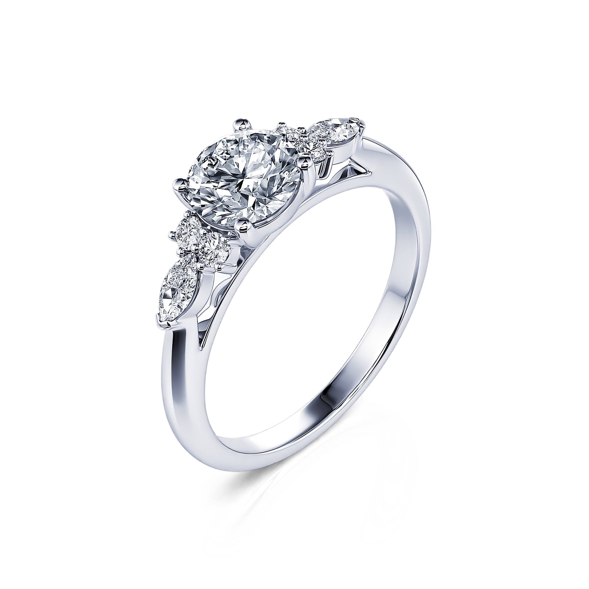 Bague de fiançailles platine diamant de synthèse Lyra Lab 2
