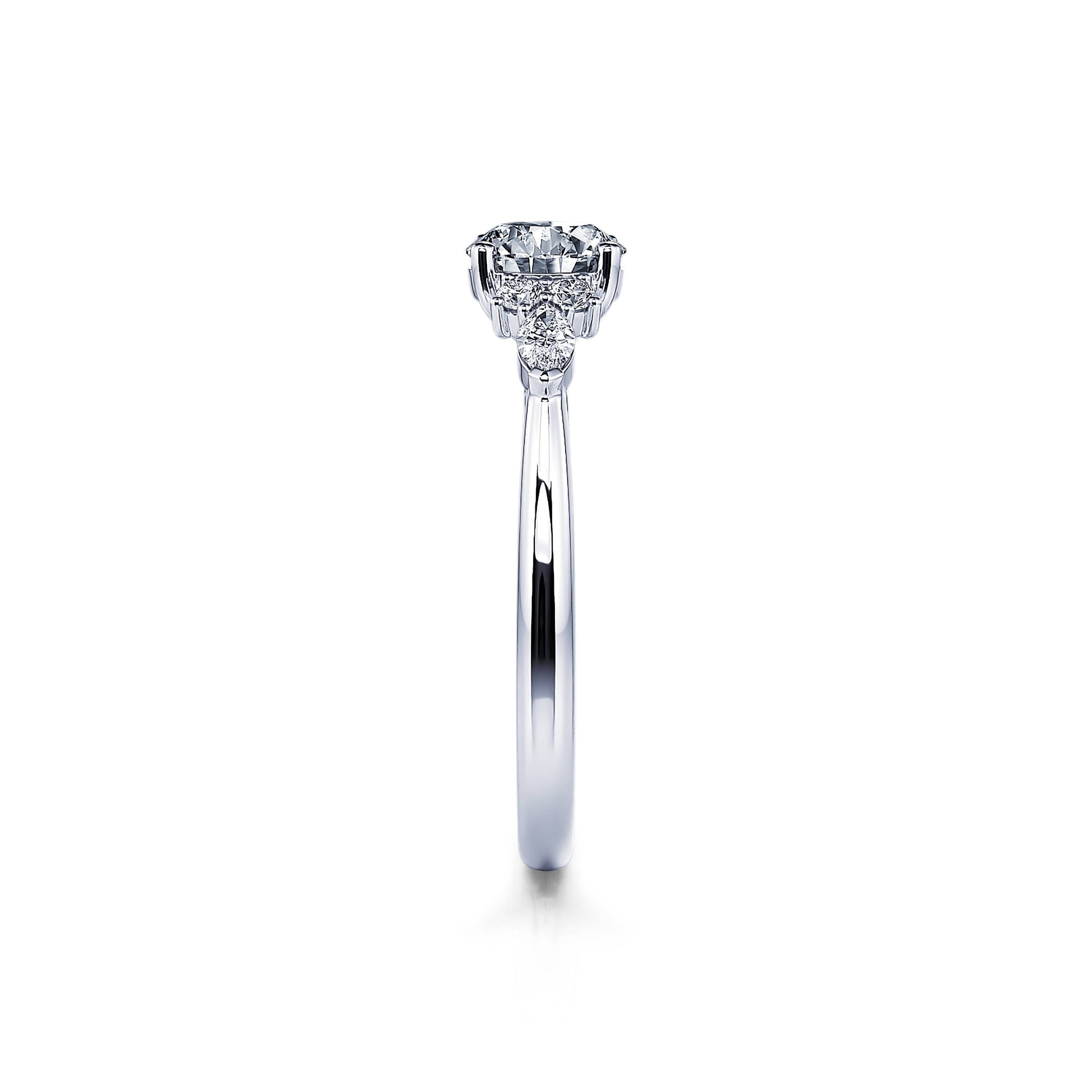 Bague de fiançailles platine diamant de synthèse Lyra Lab 4