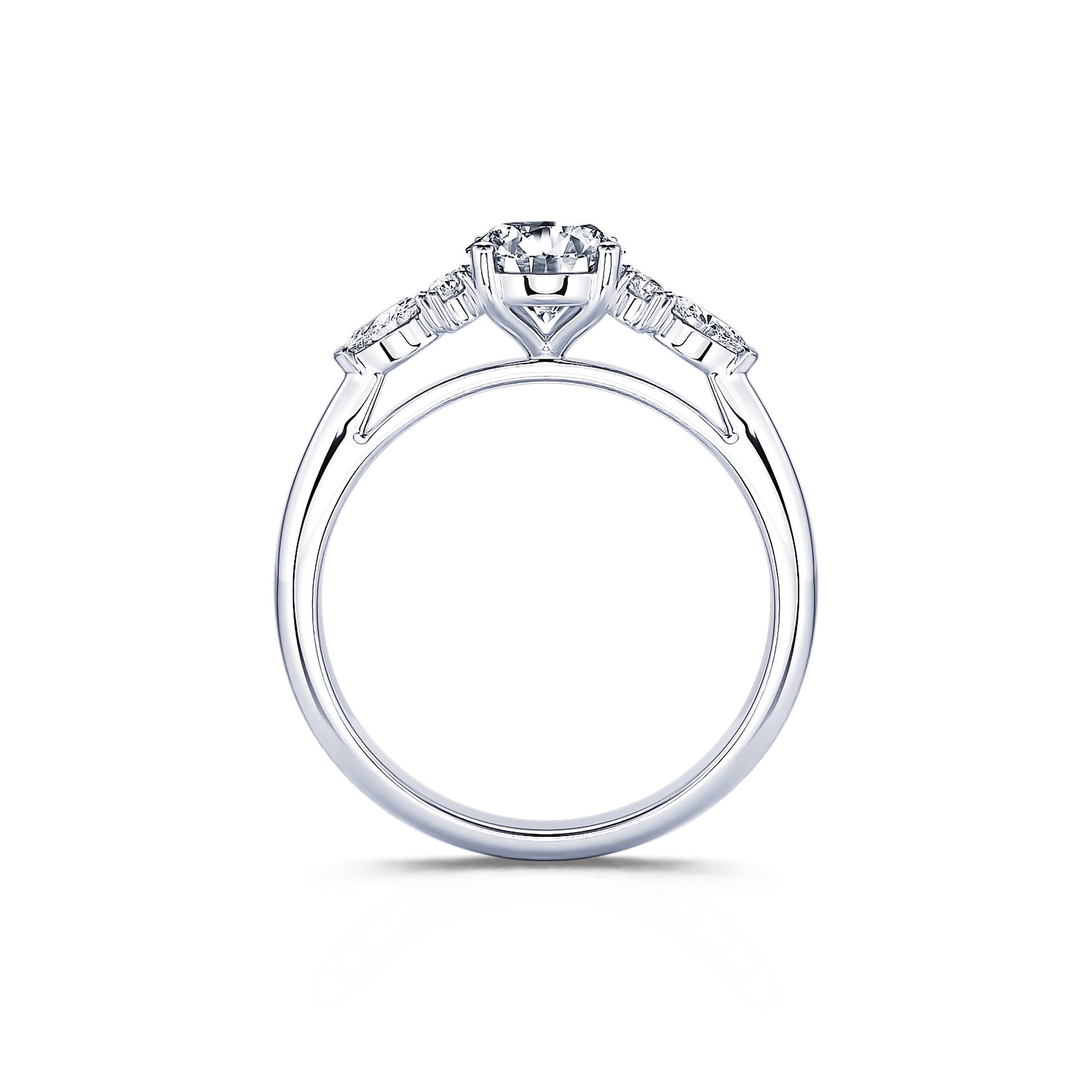 Bague de fiançailles platine diamant de synthèse Lyra Lab 3