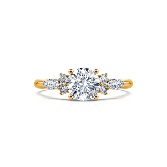 Lyra Lab - Bague de fiançailles or jaune diamant de synthèse #1