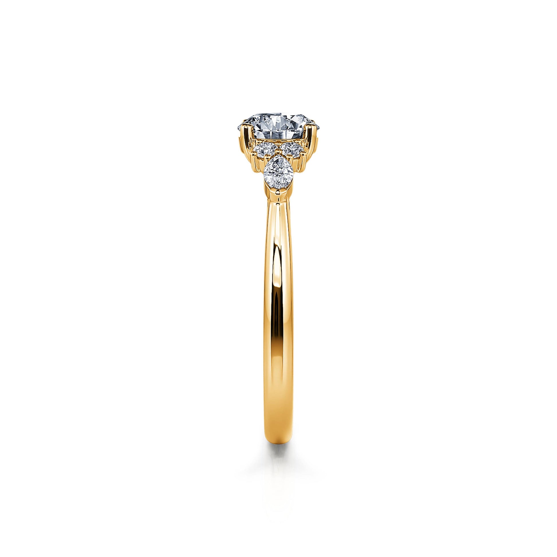 Bague de fiançailles or jaune diamant de synthèse Lyra Lab 4