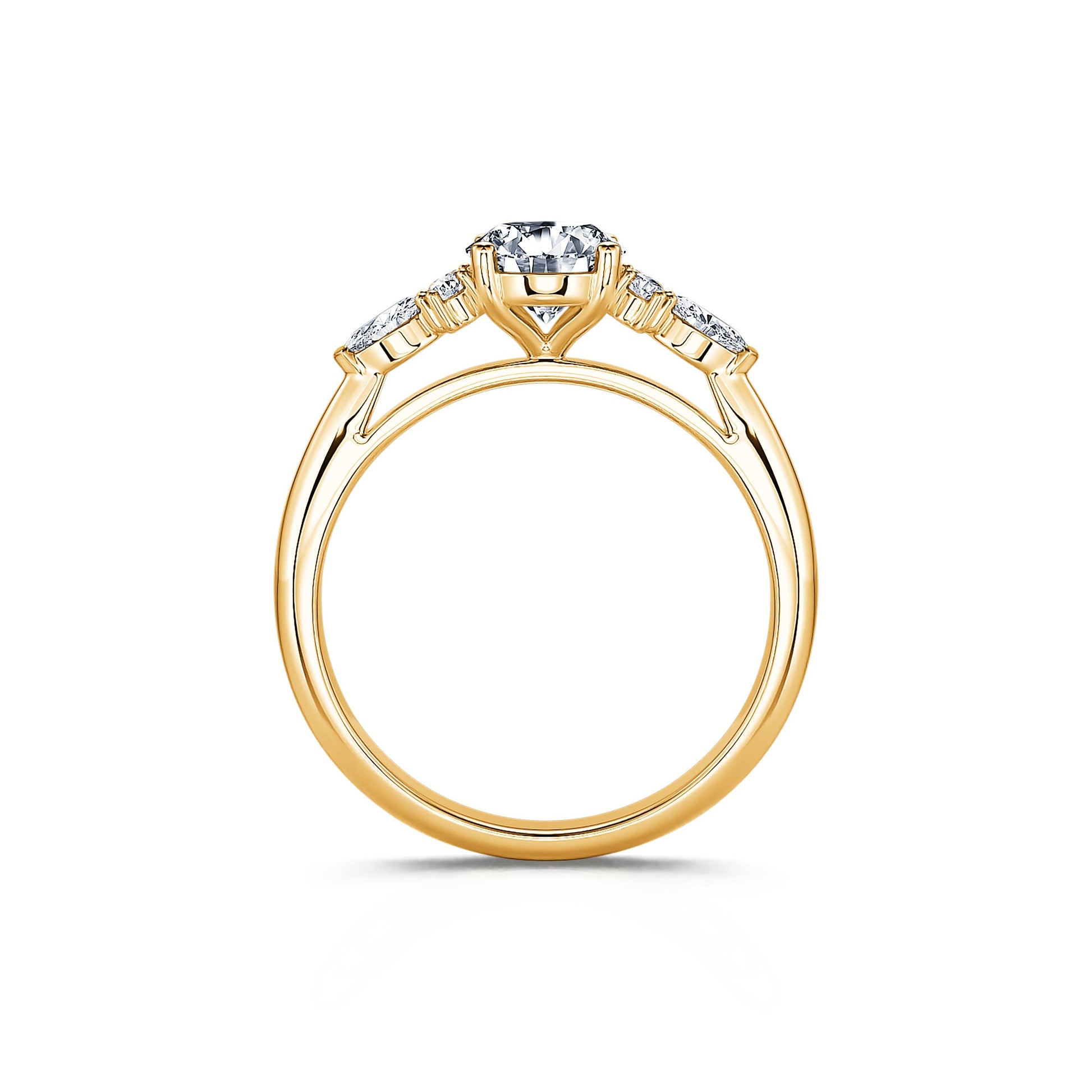 Bague de fiançailles or jaune diamant de synthèse Lyra Lab 3