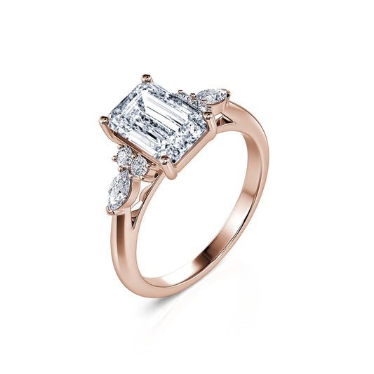 Ciara Lab&nbsp;-&nbsp;Bague de fiançailles or rose diamant de synthèse #2