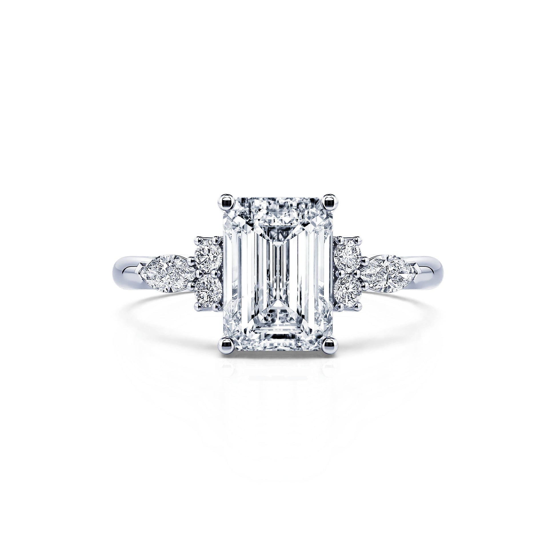 Bague de fiançailles platine diamant de synthèse Ciara Lab 1