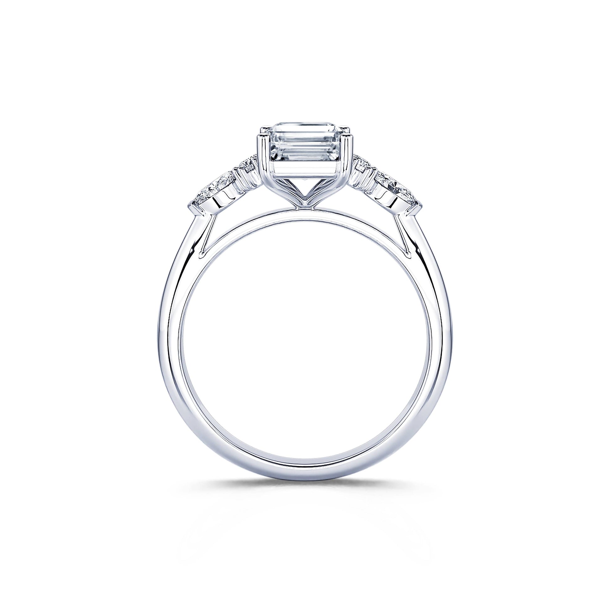 Bague de fiançailles platine diamant de synthèse Ciara Lab 4