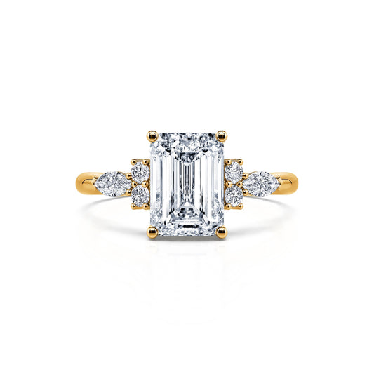 Ciara Lab - Bague de fiançailles or jaune diamant de synthèse #1