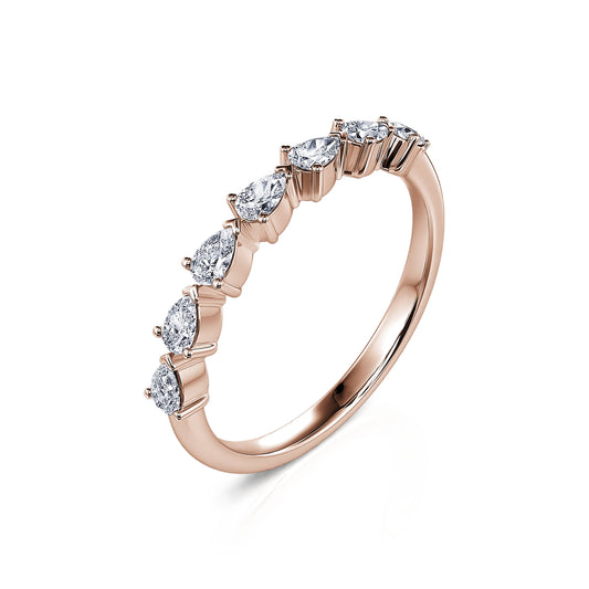 Lively&nbsp;-&nbsp;Alliance demi tour or rose diamant poire #2