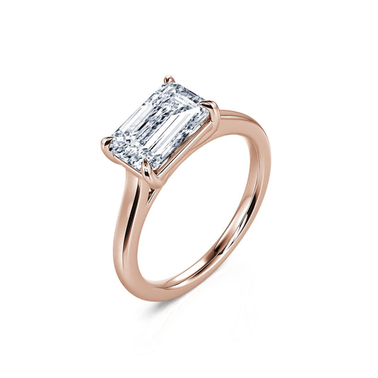 Marni Lab&nbsp;-&nbsp;Solitaire or rose diamant de synthèse émeraude #2