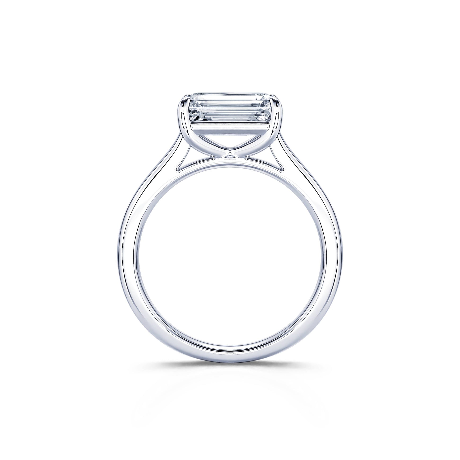 Solitaire platine diamant de synthèse émeraude Marni Lab 4