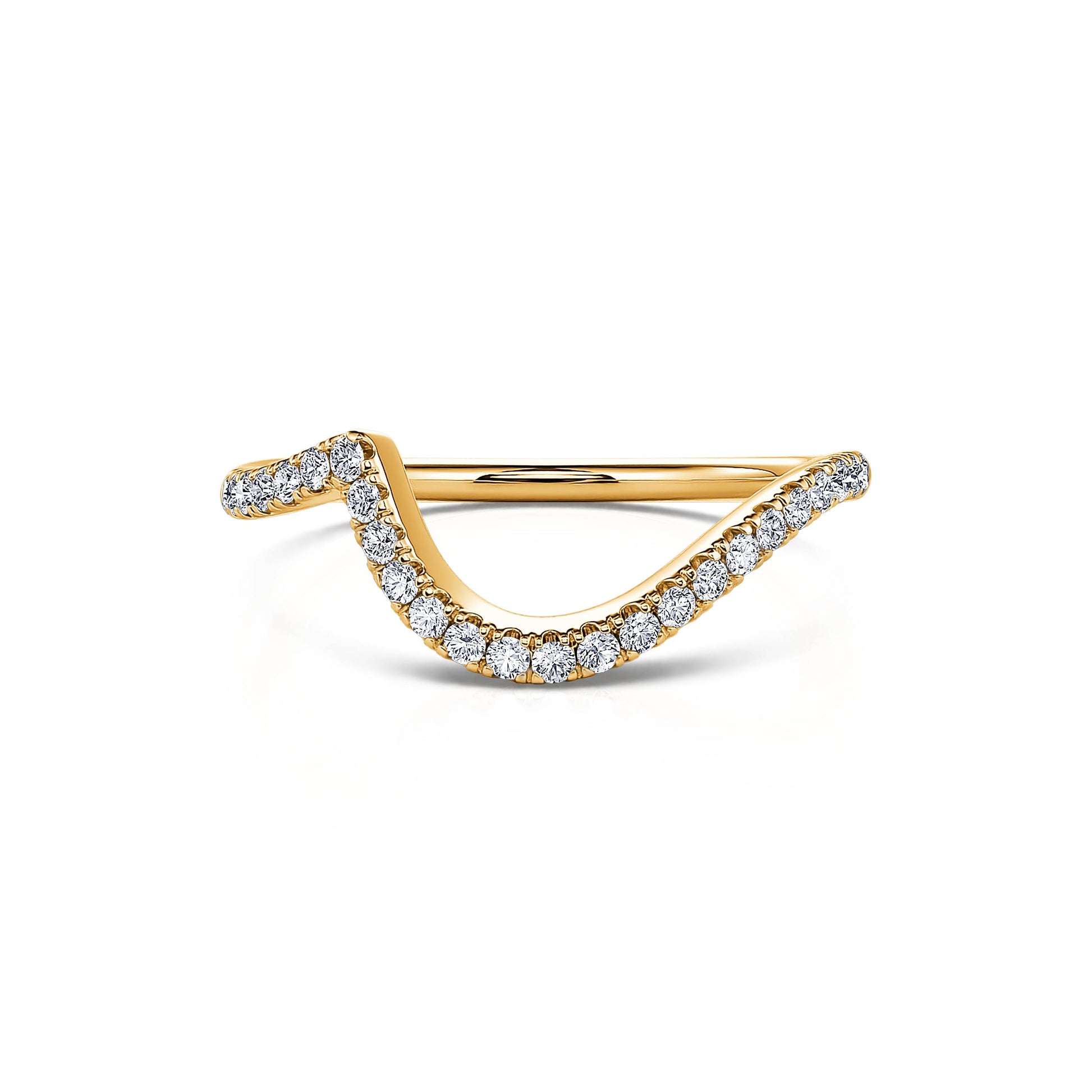Alliance en diamant de synthèse et or jaune Calista Lab 2