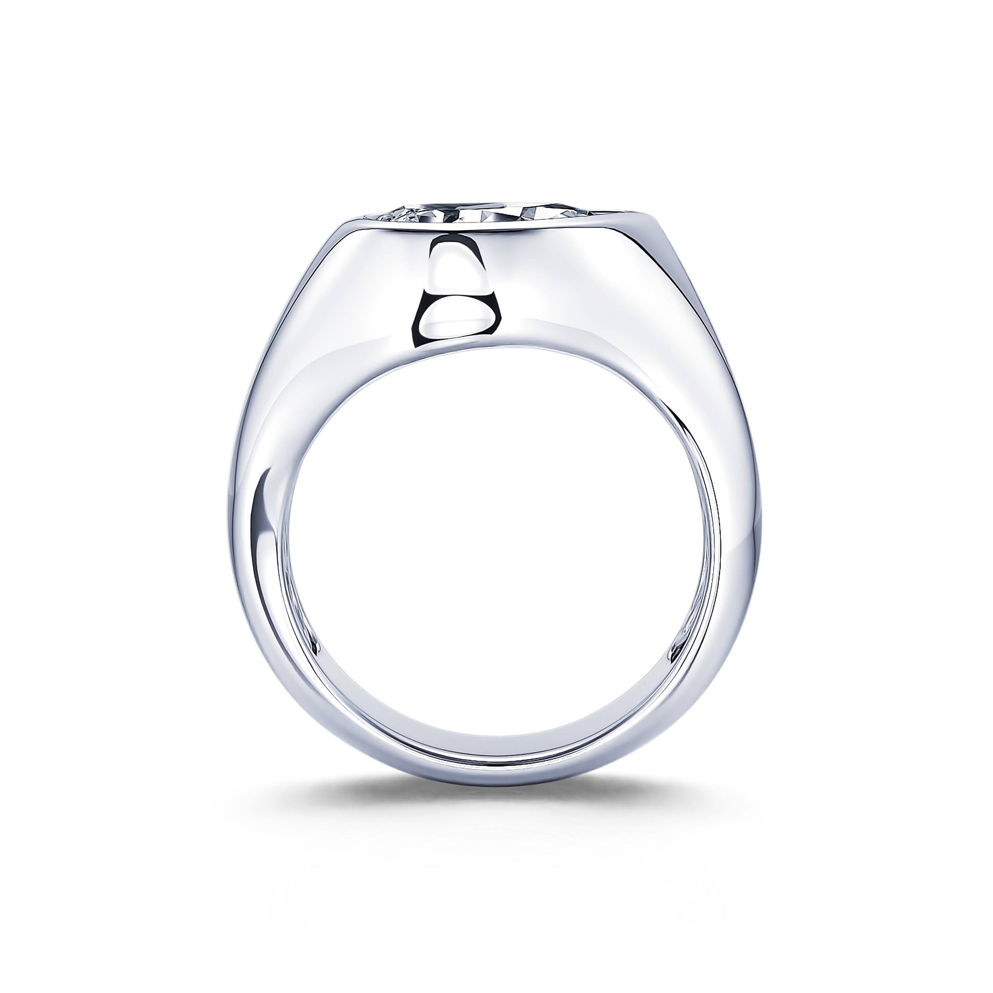 Solitaire en platine diamant de synthèse poire Shiloh Lab 4