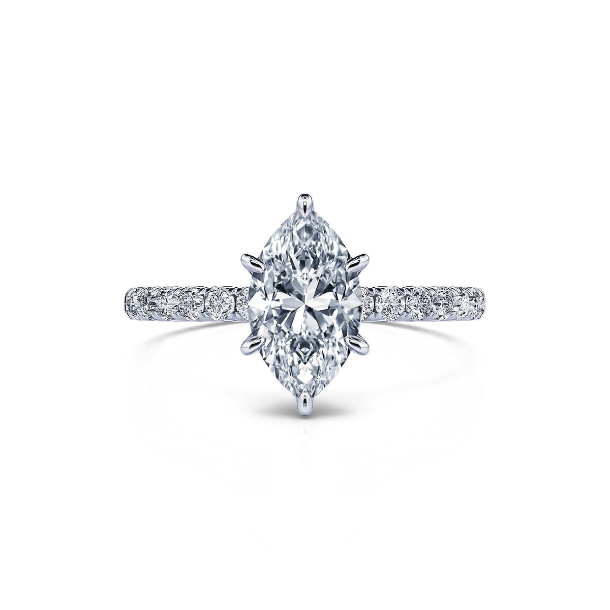 Solitaire diamant de synthèse en platine Mathilde Lab 1