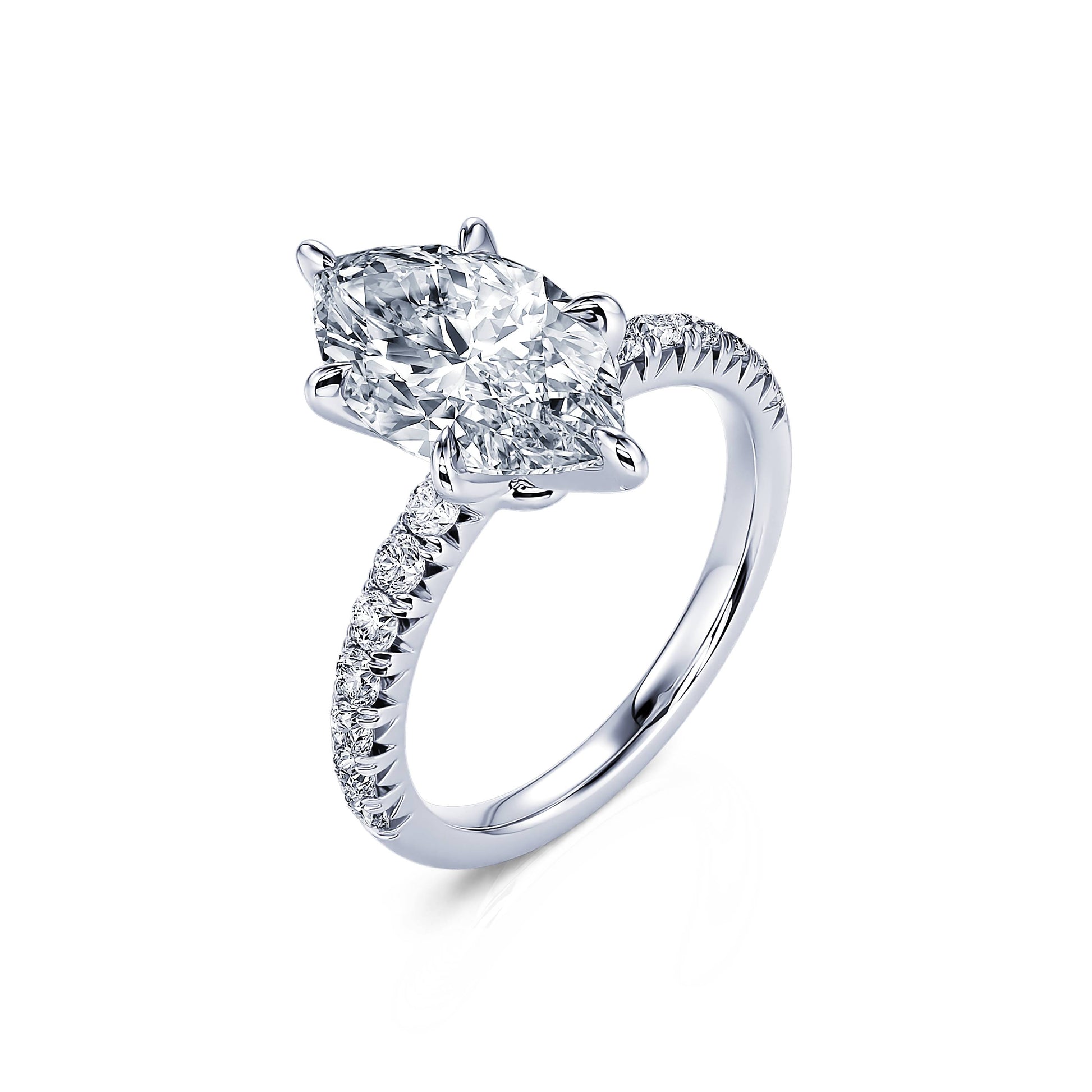 Solitaire diamant de synthèse en platine Mathilde Lab 2