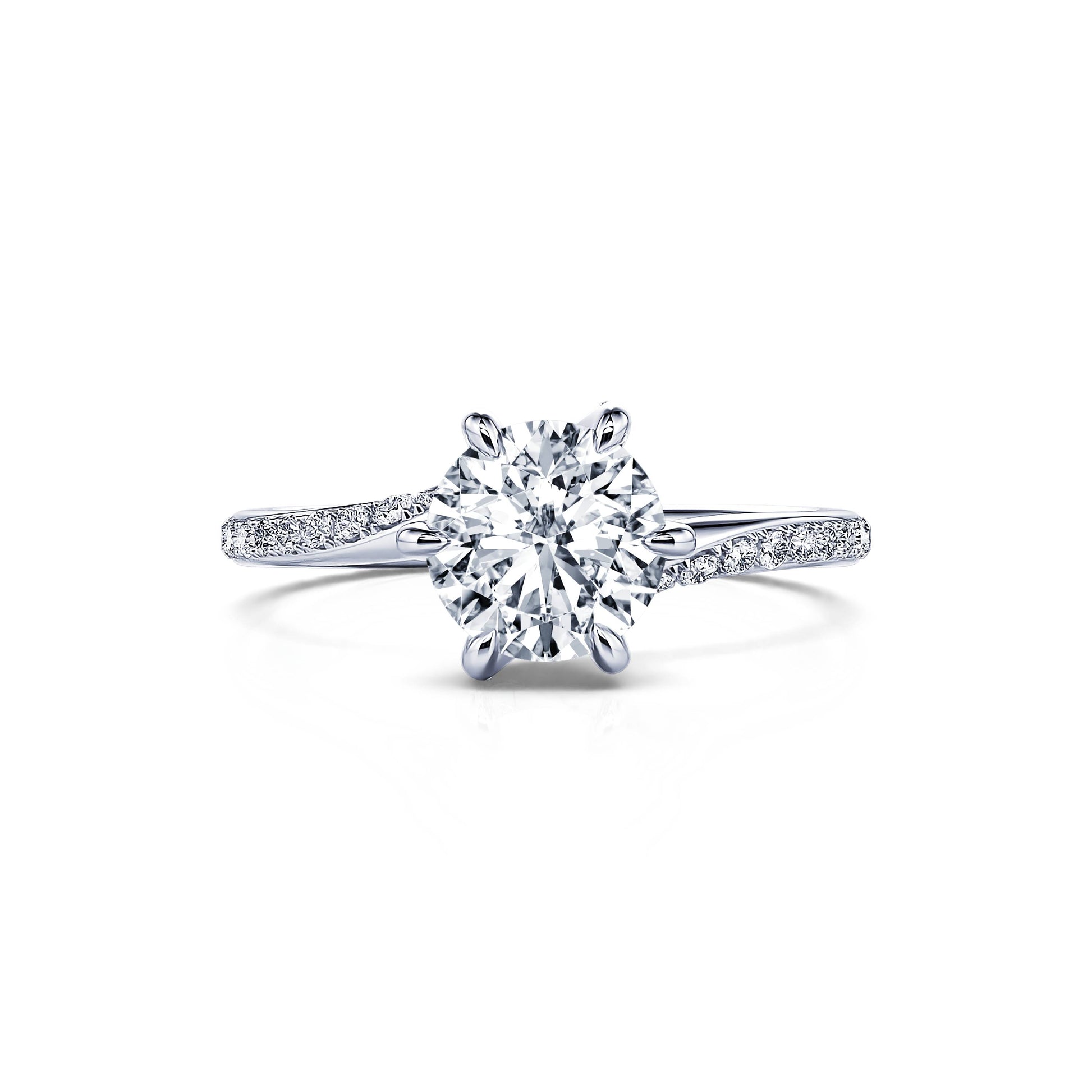 Solitaire diamant de synthèse en platine Monroe Lab 1
