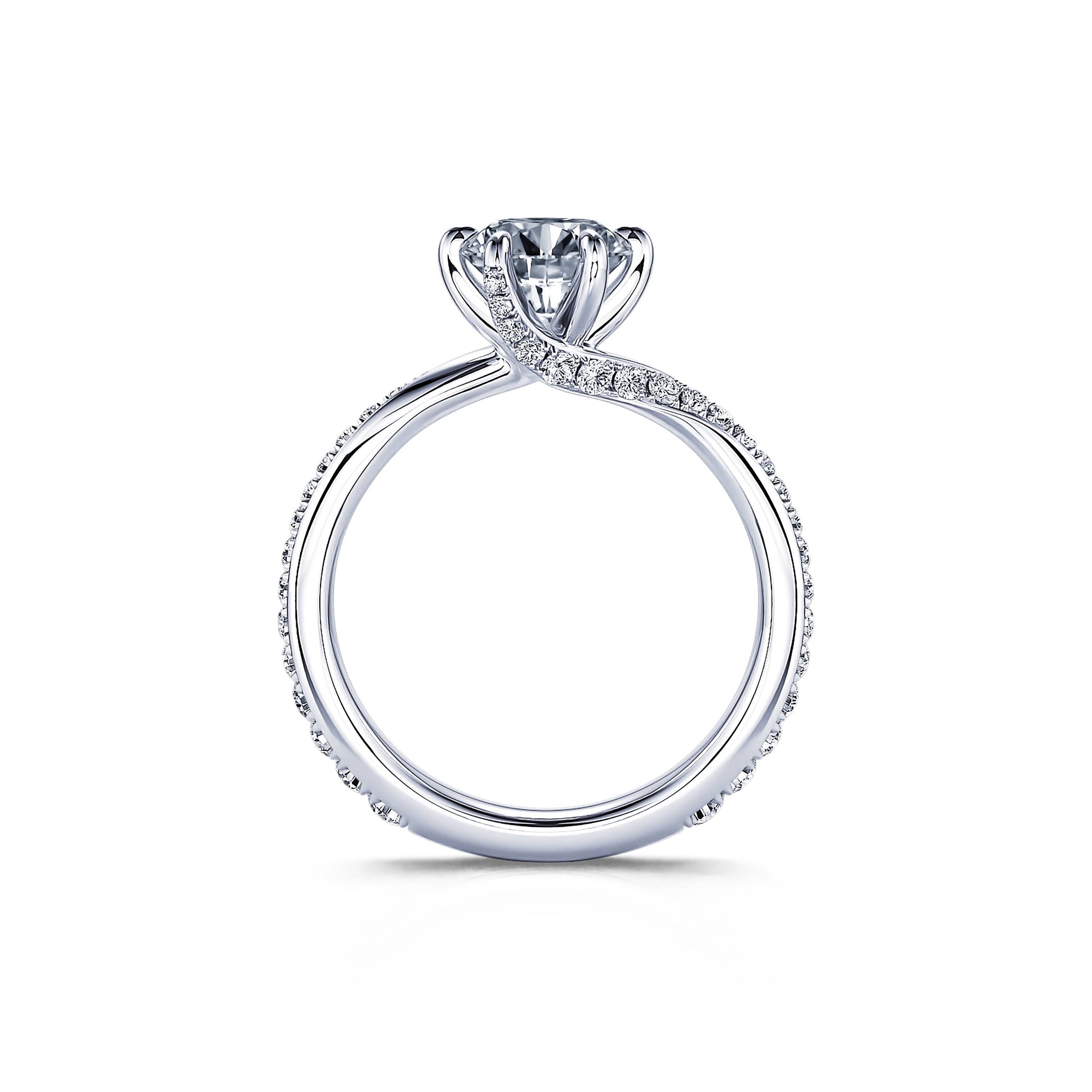 Solitaire diamant de synthèse en platine Monroe Lab 3