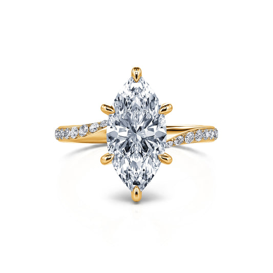 Sansa Lab&nbsp;-&nbsp;Solitaire diamant de synthèse en or jaune #1