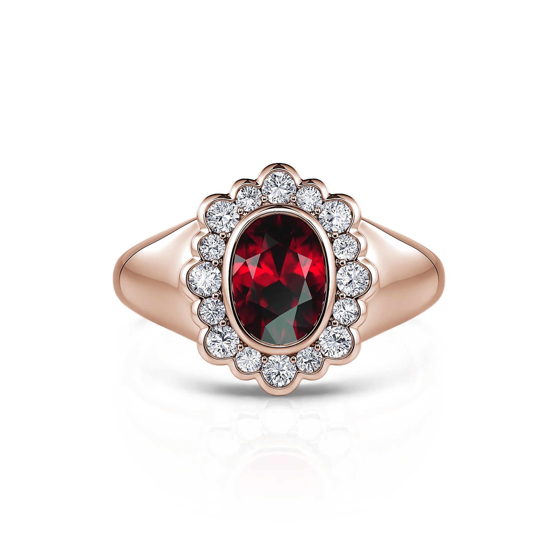 Bague en or rose rubis et diamant Lilo 1