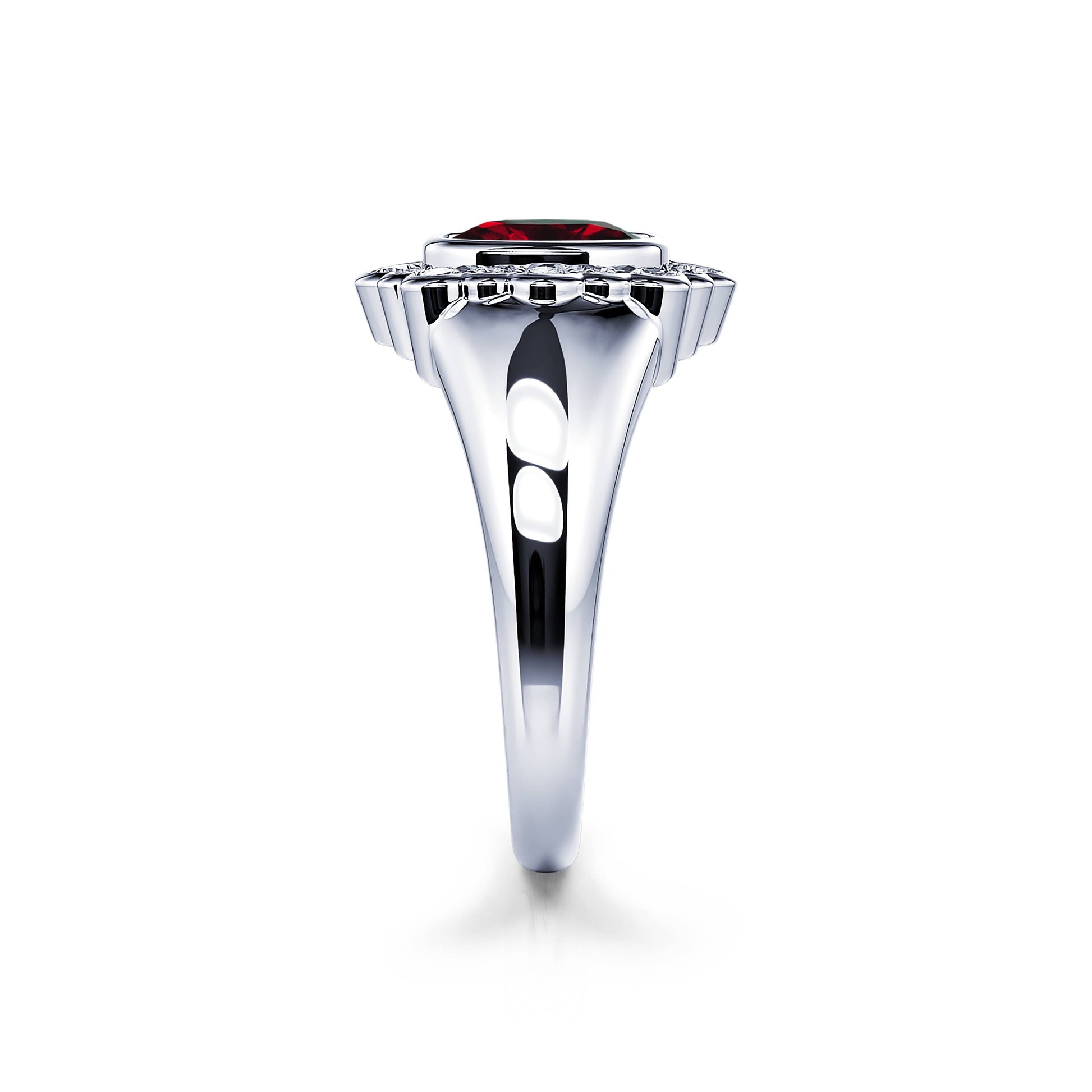 Bague en platine rubis et diamant Lilo 3