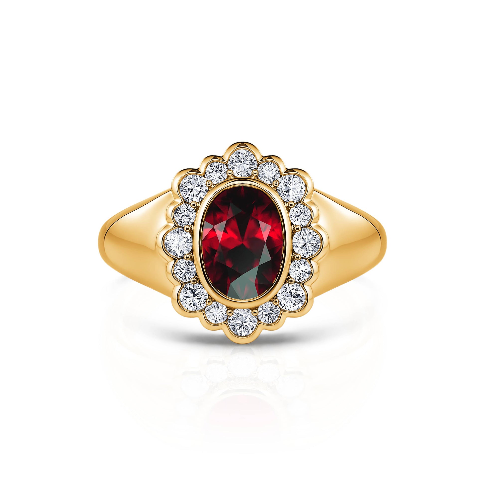 Bague en or jaune rubis et diamant Lilo 1