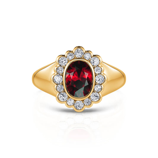 Lilo&nbsp;-&nbsp;Bague en or jaune rubis et diamant #1
