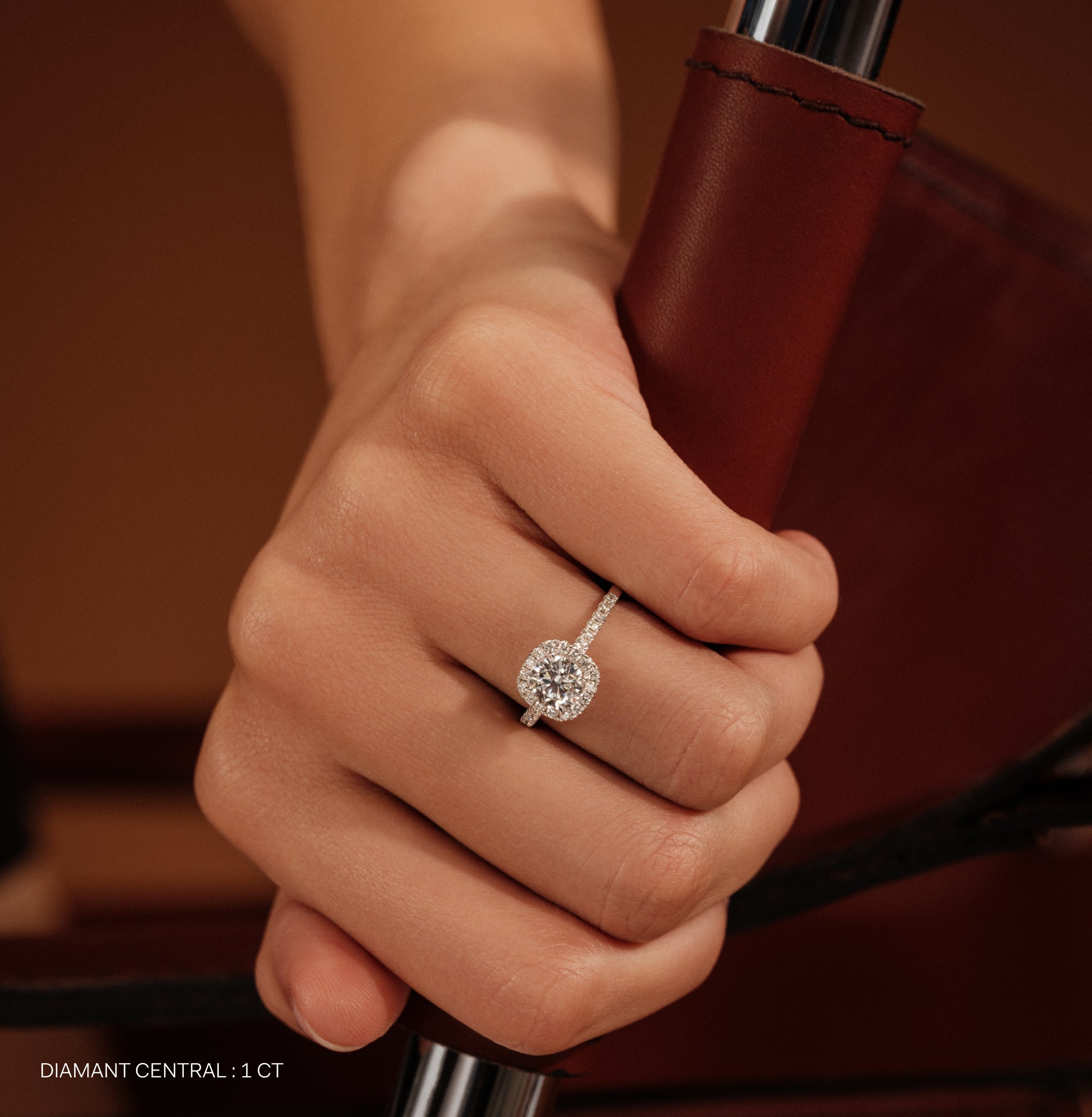 Bague de fiançailles platine diamant Sienne 7