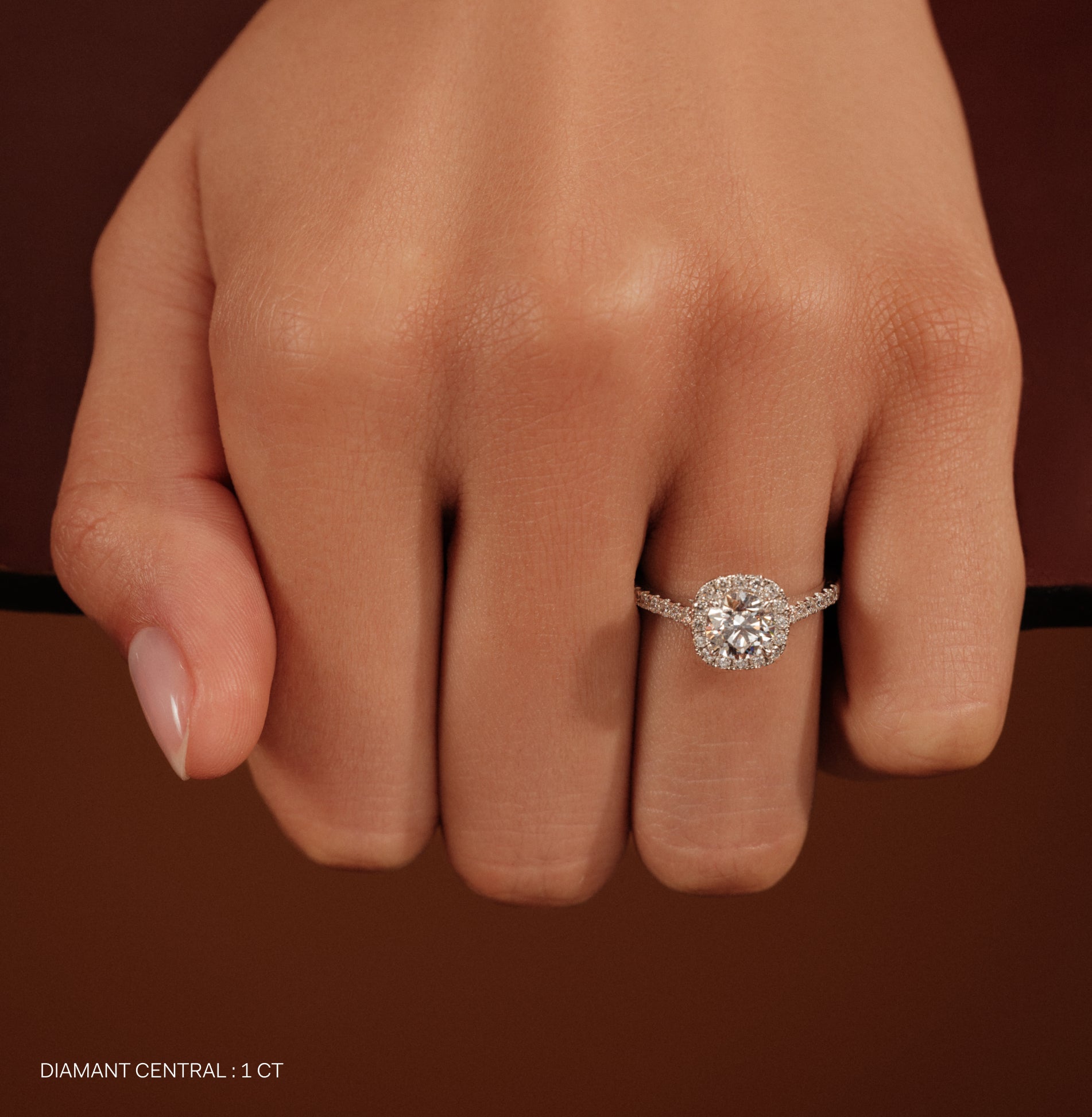 Bague de fiançailles platine diamant Sienne 8