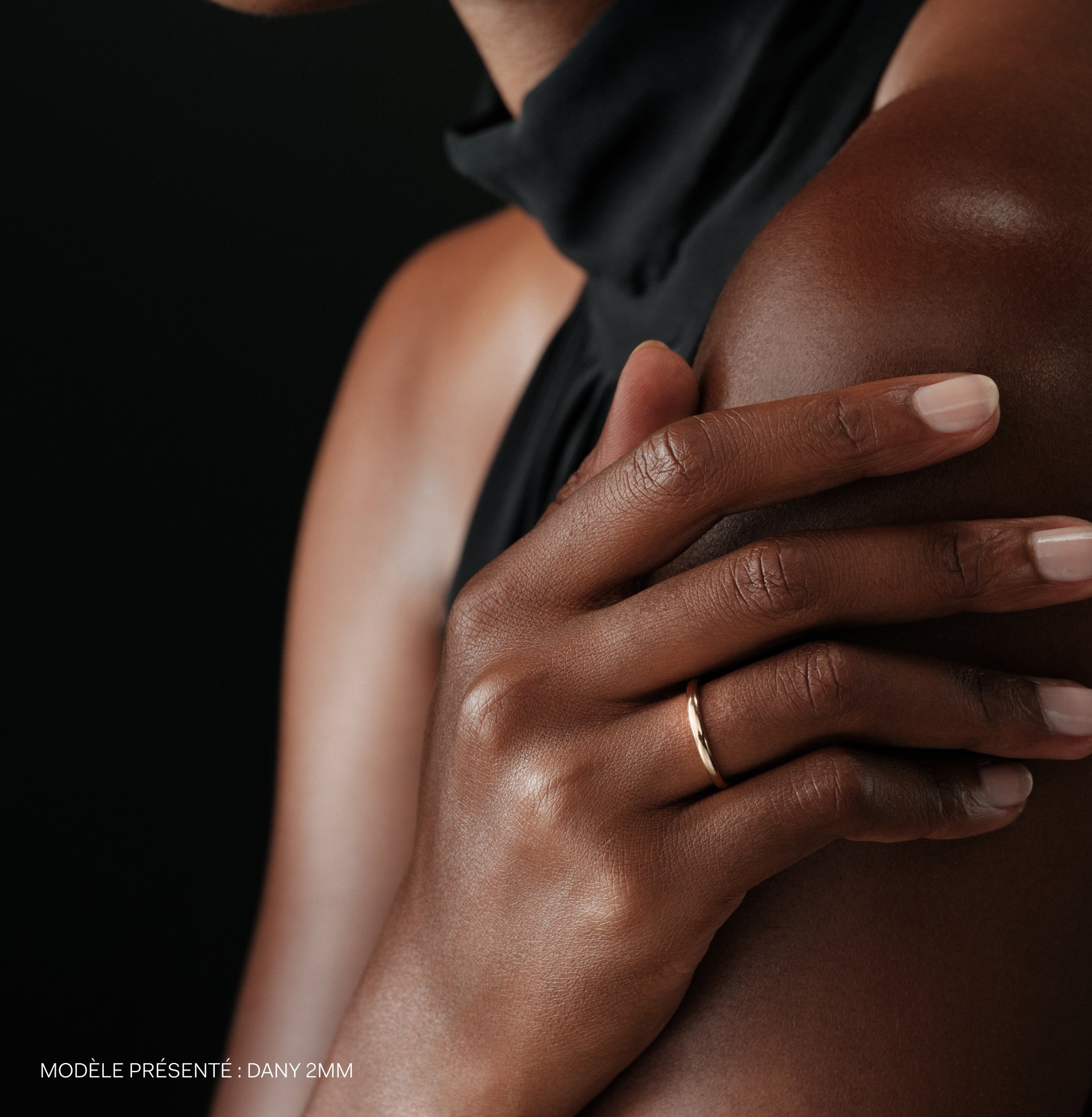 Alliance demi jonc or blanc Dany 3