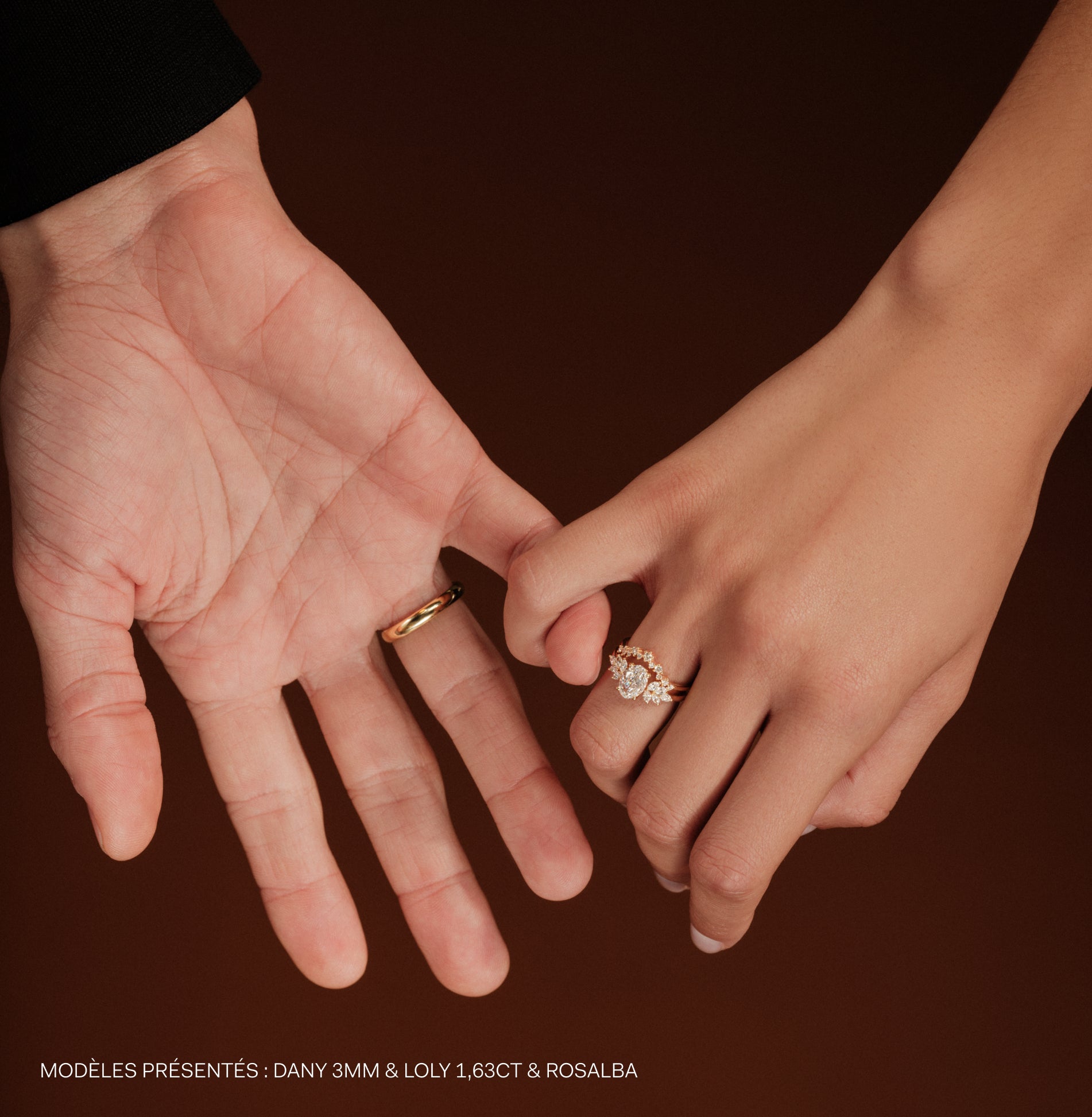 Alliance demi jonc or blanc Dany 5