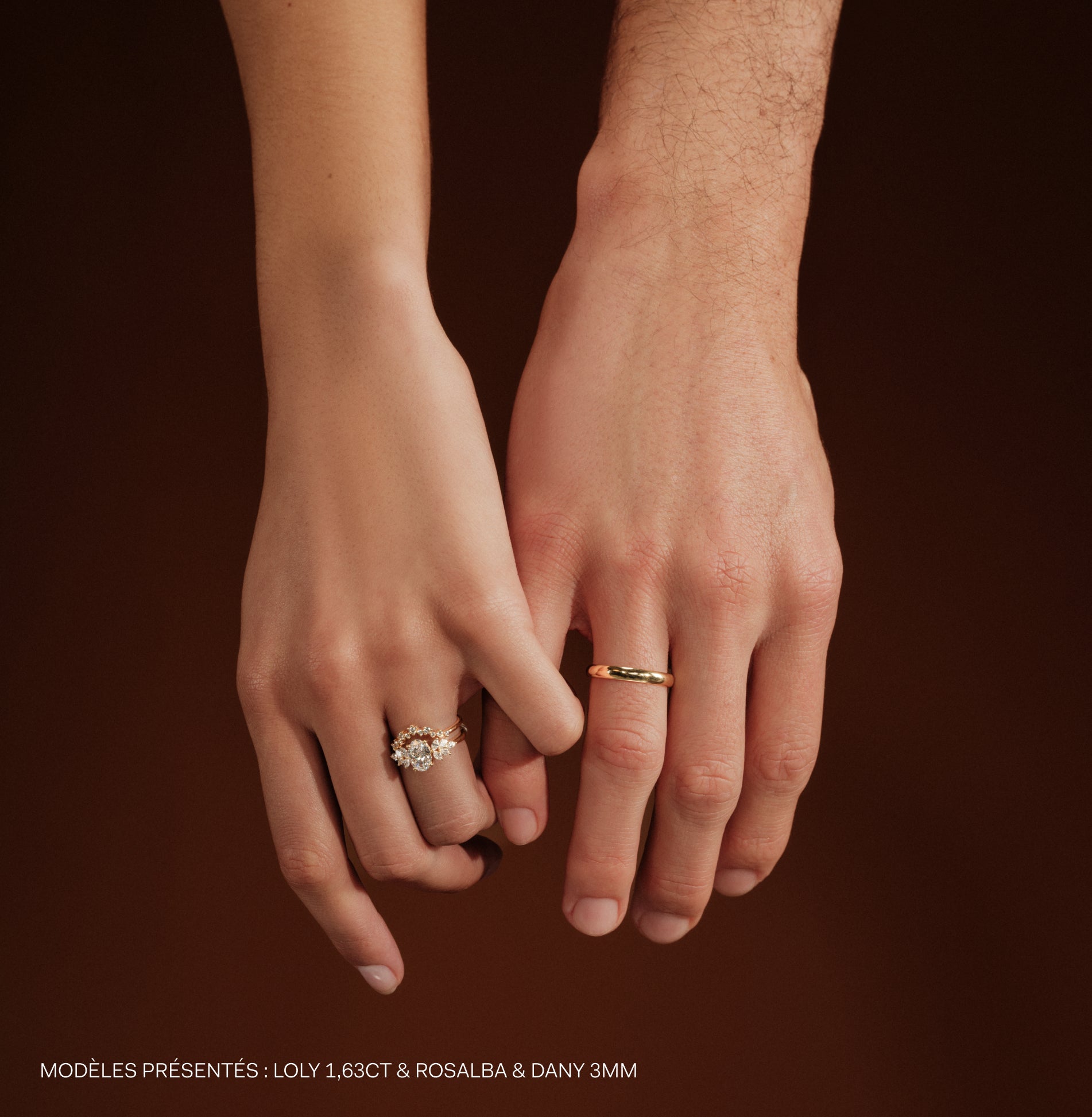 Alliance demi jonc or blanc Dany 6