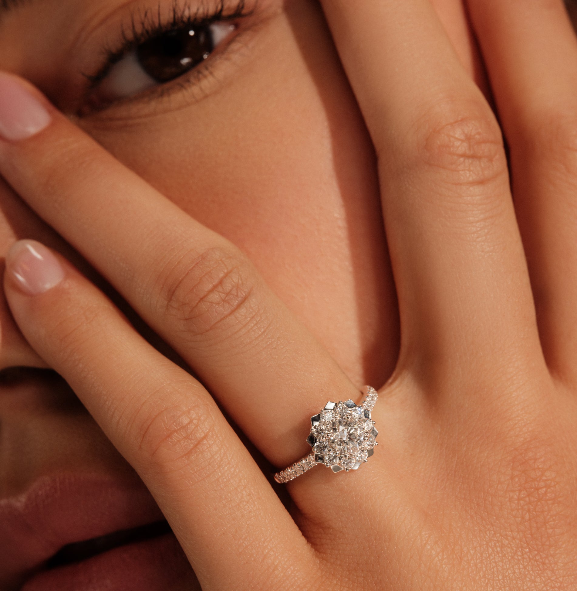 Bague marguerite or jaune et diamant  Lison 6