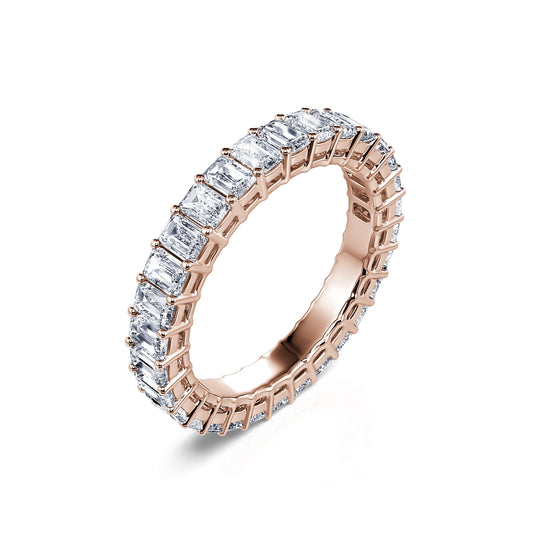 Elena&nbsp;-&nbsp;Alliance or rose diamant émeraude #1