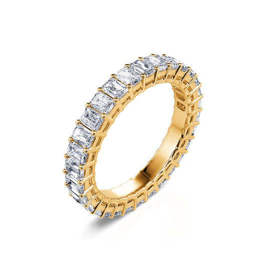 Elena Lab - Alliance or jaune diamant de synthèse émeraude #1