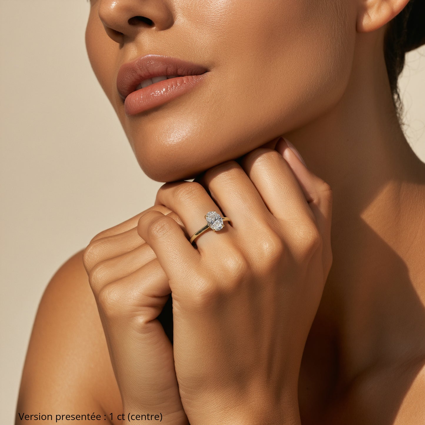 Bague de fiançailles diamant ovale Hope