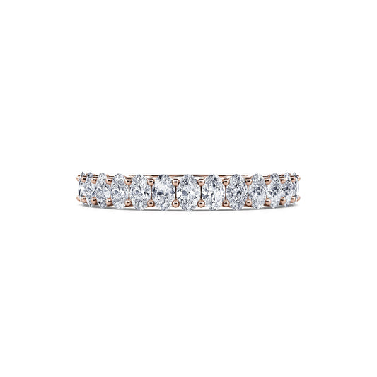 Jeanne Lab&nbsp;-&nbsp;Alliance demi tour or rose diamant ovale #2