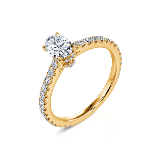 Lou&nbsp;-&nbsp;Solitaire or jaune diamant ovale #2