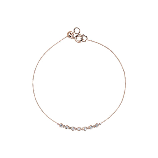 Gaya - Bracelet or rose diamant serti clos #2