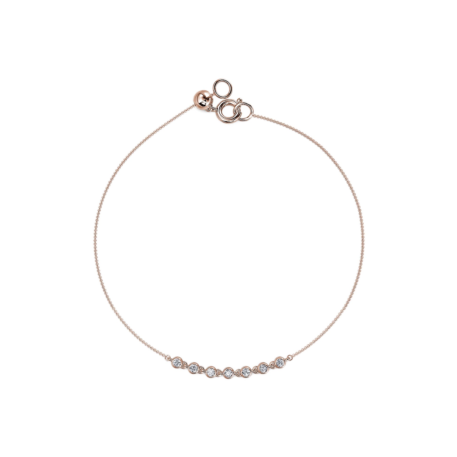 Bracelet or rose diamant serti clos  Gaya 2