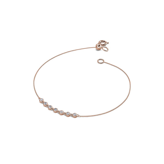 Gaya&nbsp;-&nbsp;Bracelet or rose diamant serti clos  #1
