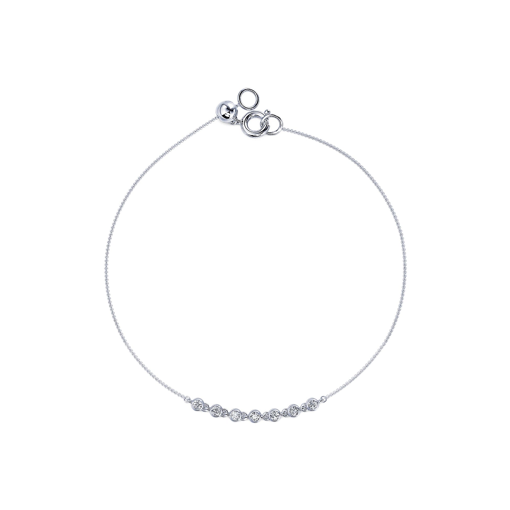 Bracelet or blanc diamant serti clos  Gaya 2