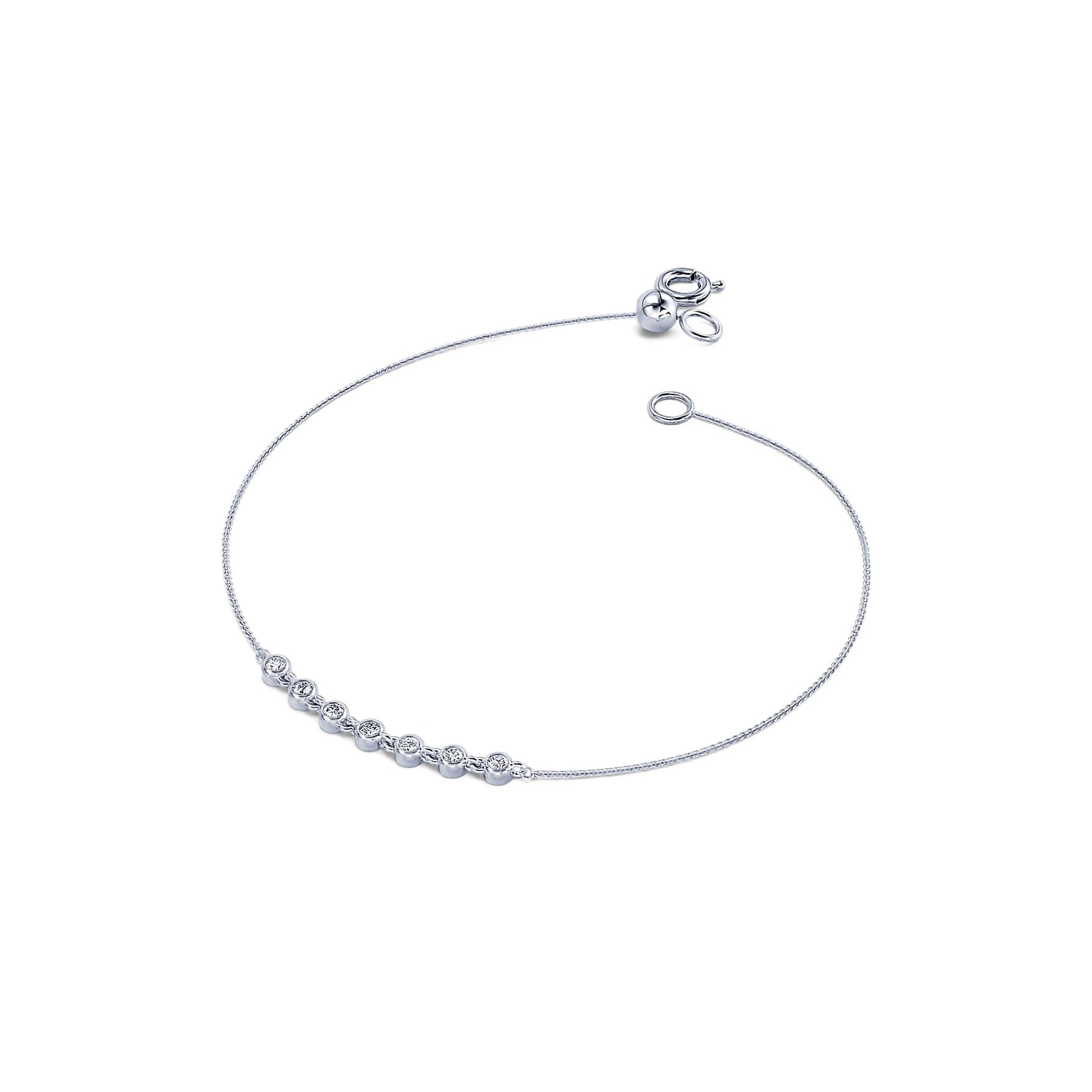 Bracelet or blanc diamant serti clos  Gaya 1