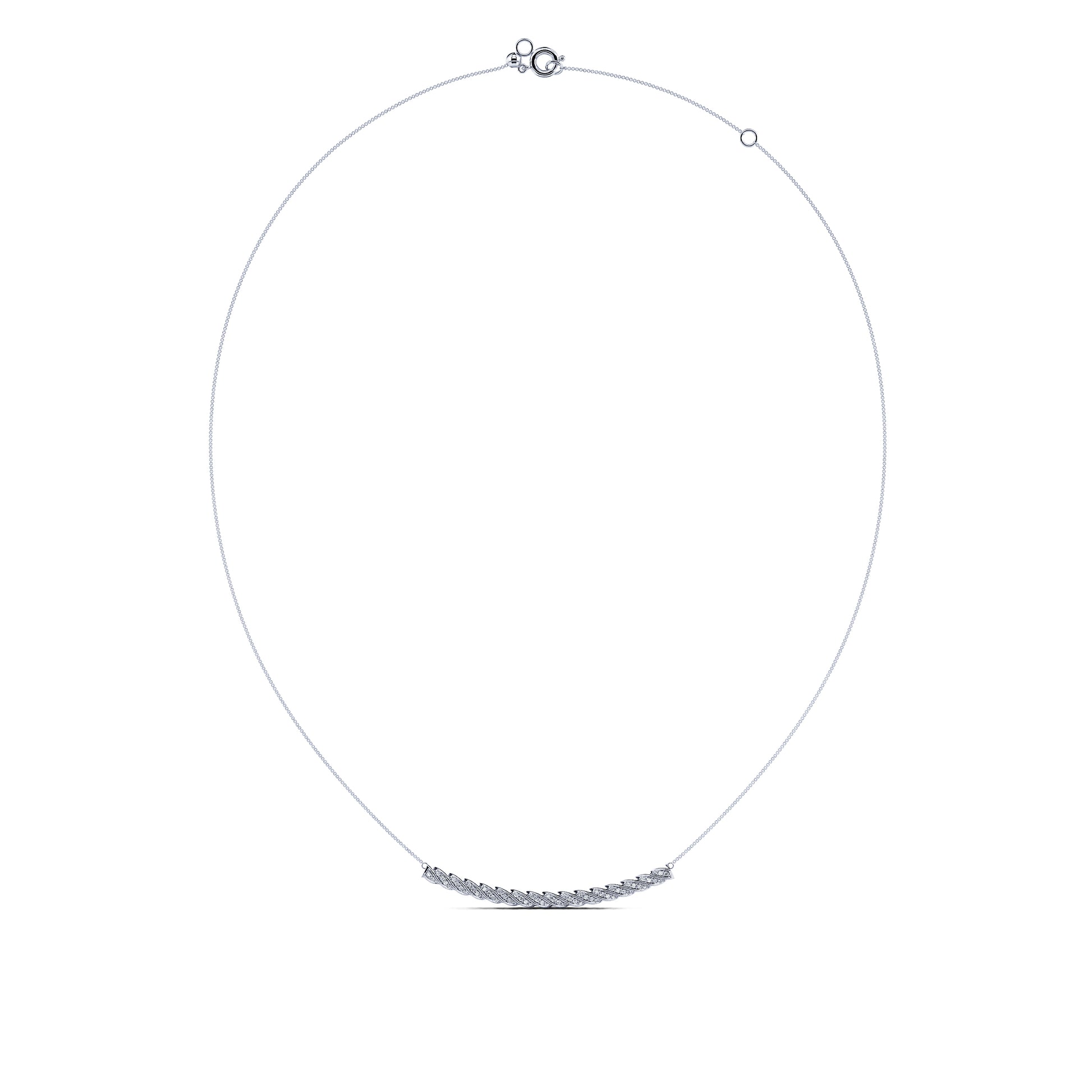 Collier diamant trosadé or blanc Selena 3