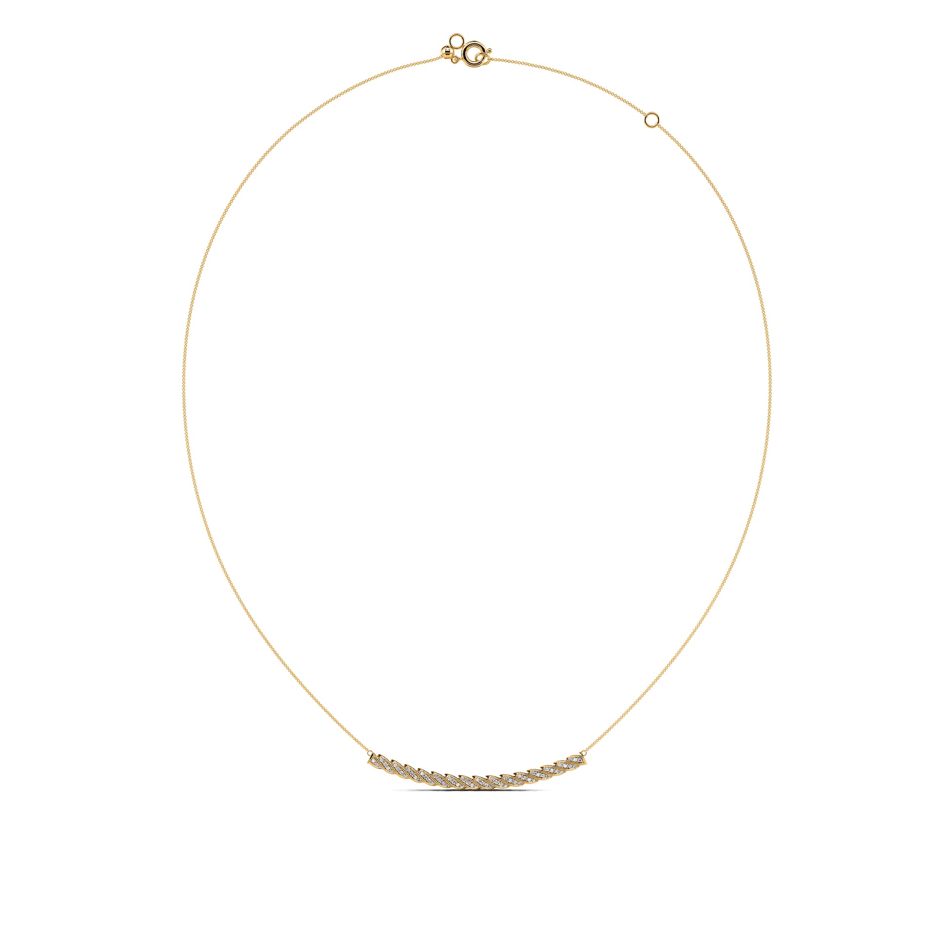 Collier diamant trosadé or jaune Selena 3