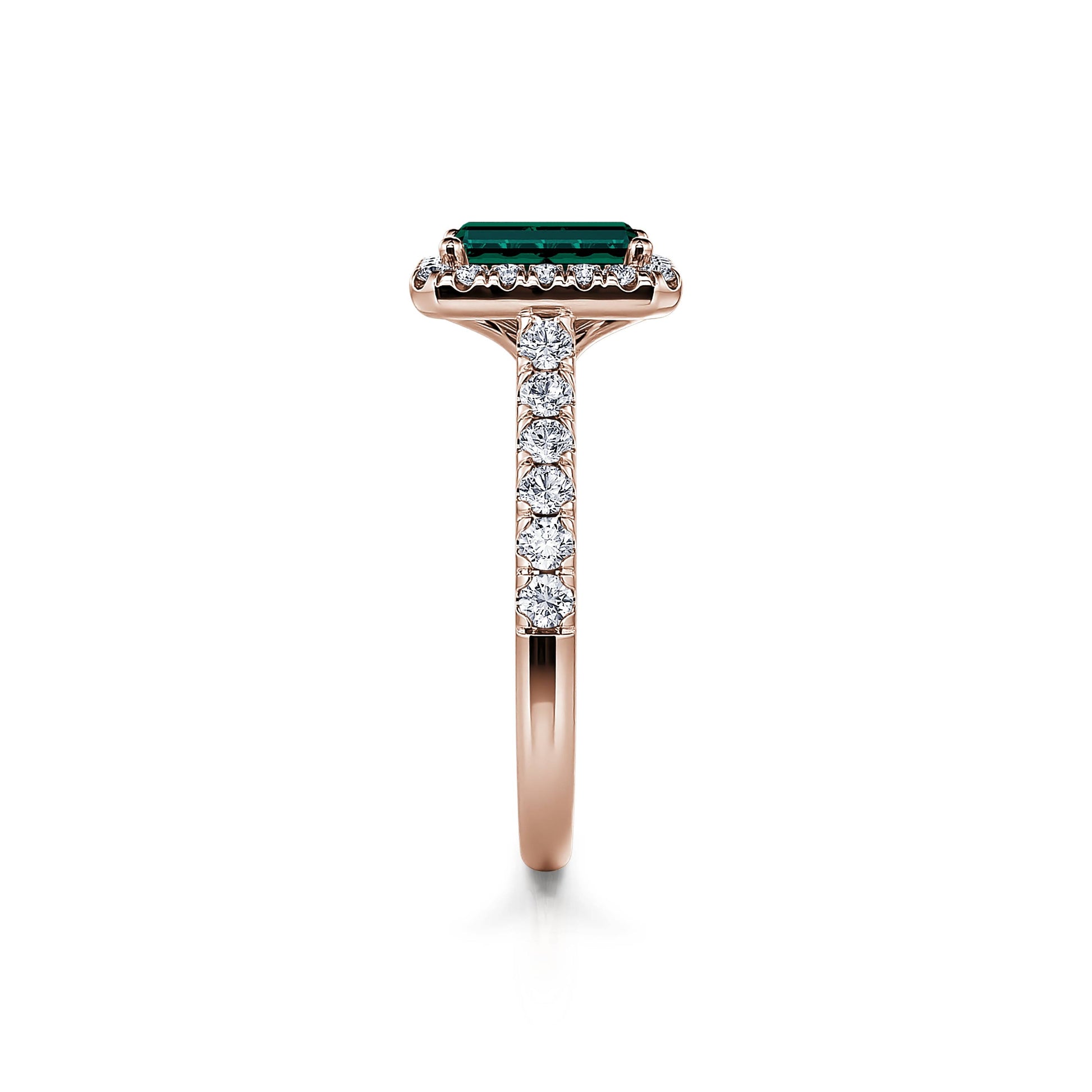 Bague de fiançailles Or rose tourmaline verte émeraude Gabriella Tourmaline Verte 3