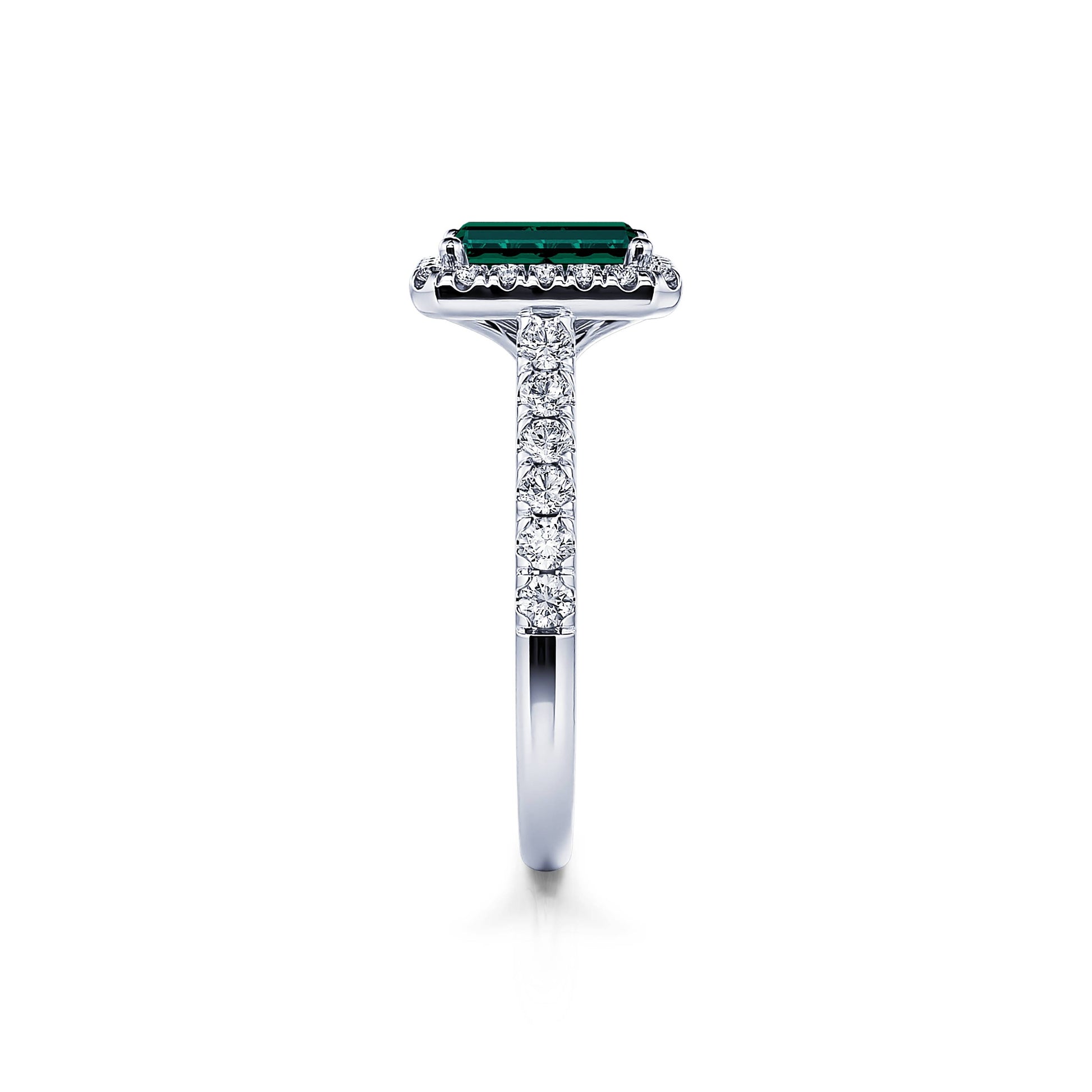 Bague de fiançailles platine tourmaline verte émeraude Gabriella Tourmaline Verte 3