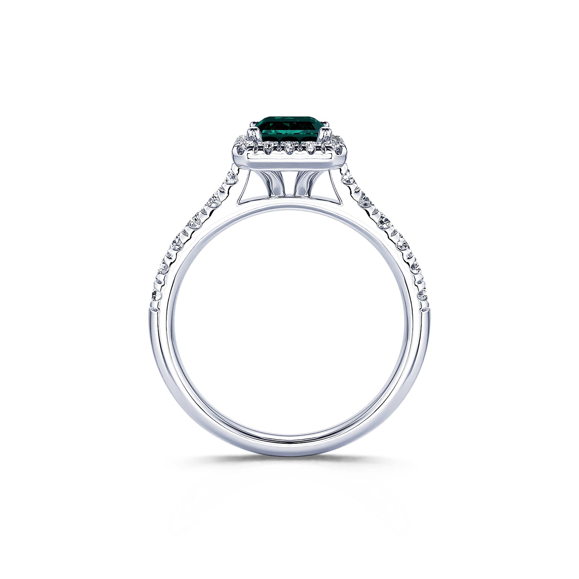 Bague de fiançailles platine tourmaline verte émeraude Gabriella Tourmaline Verte 4