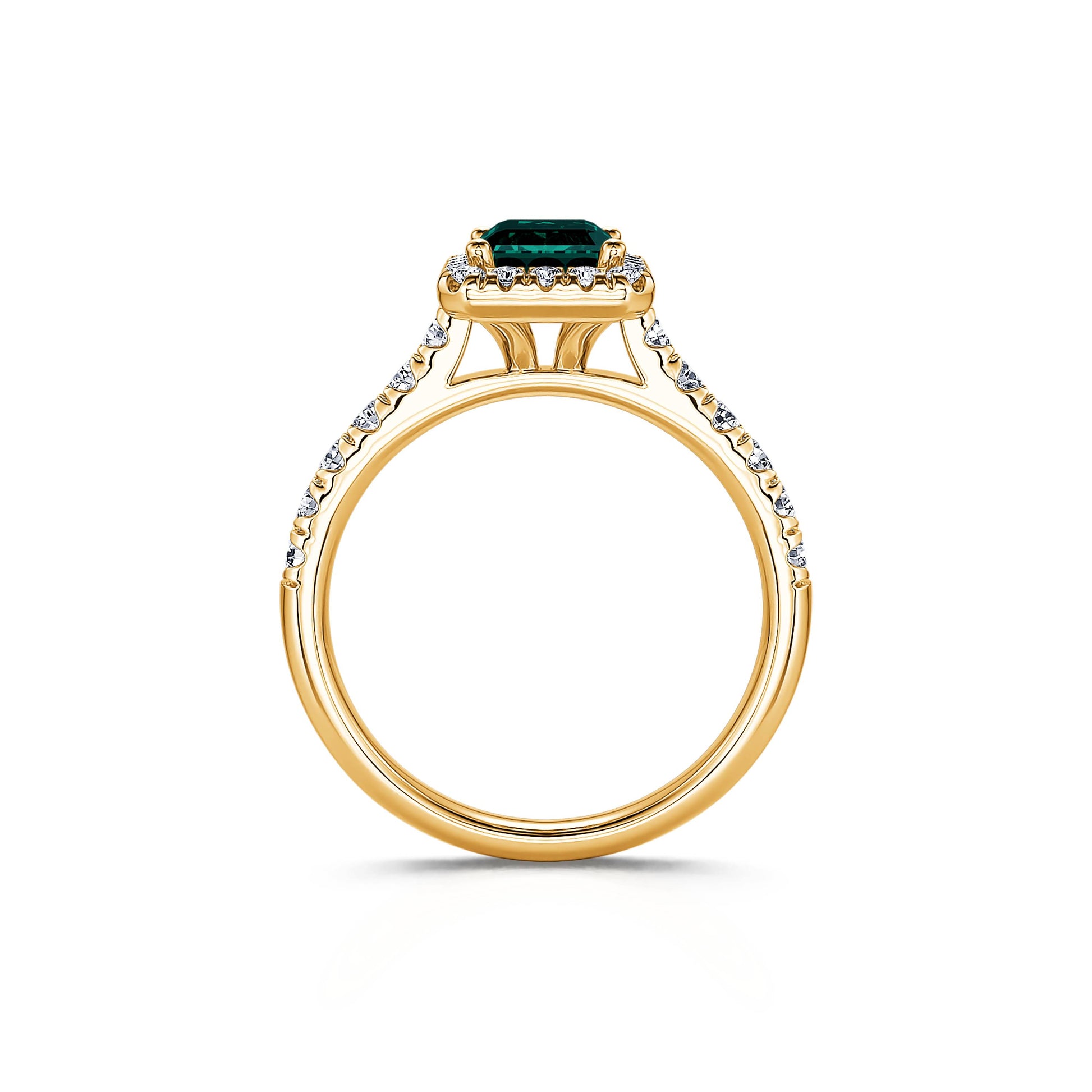 Bague de fiançailles or jaune tourmaline verte émeraude Gabriella Tourmaline Verte 4