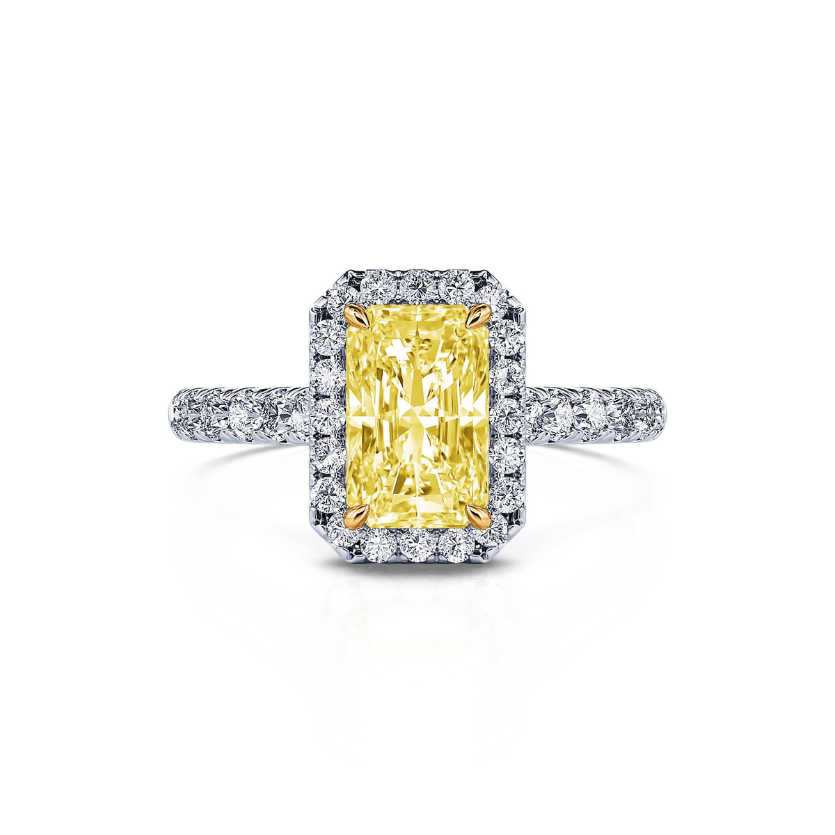 Bague de fiançailles platine diamant de synthèse Raphaella Lab 1