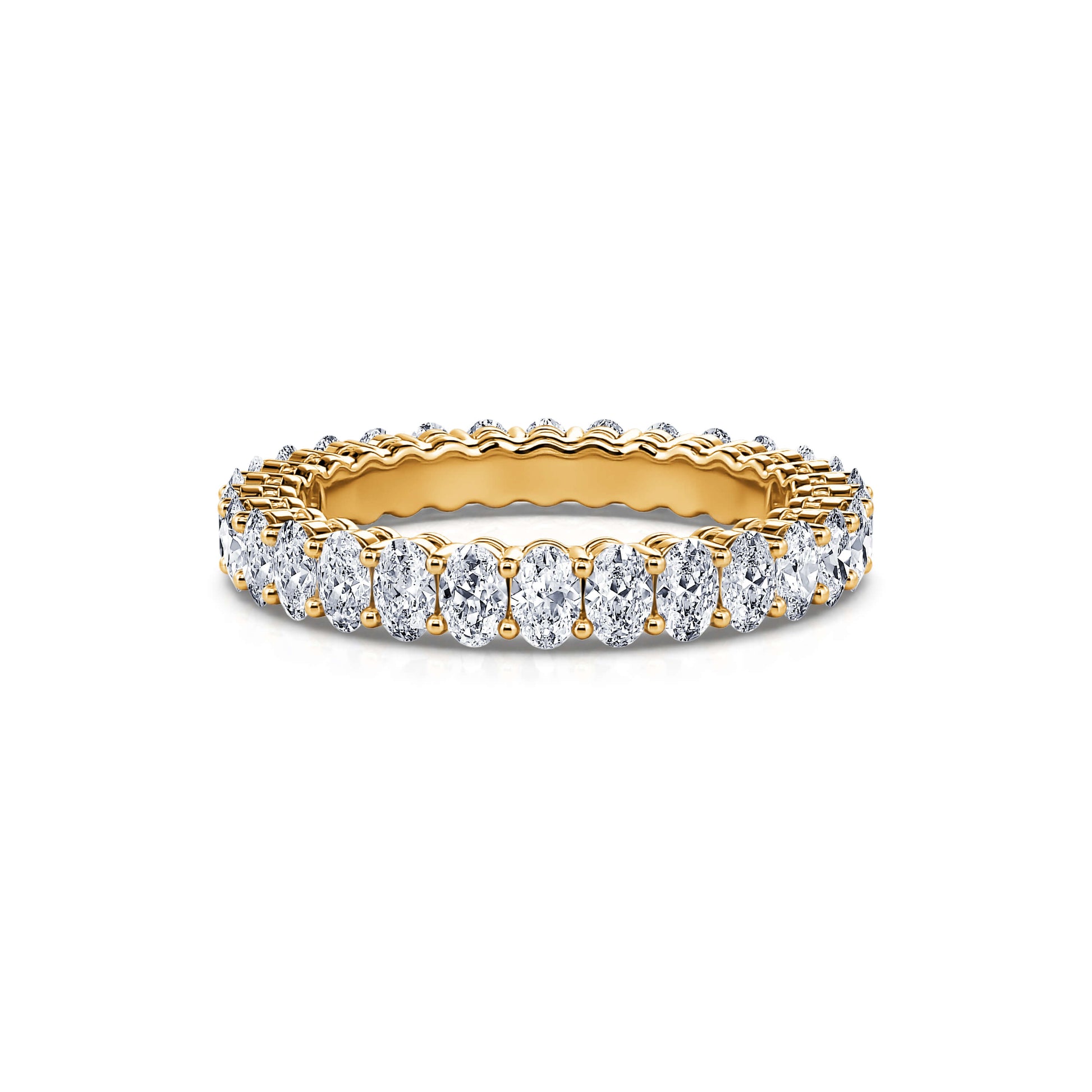 Alliance or jaune diamant ovale Mia 3