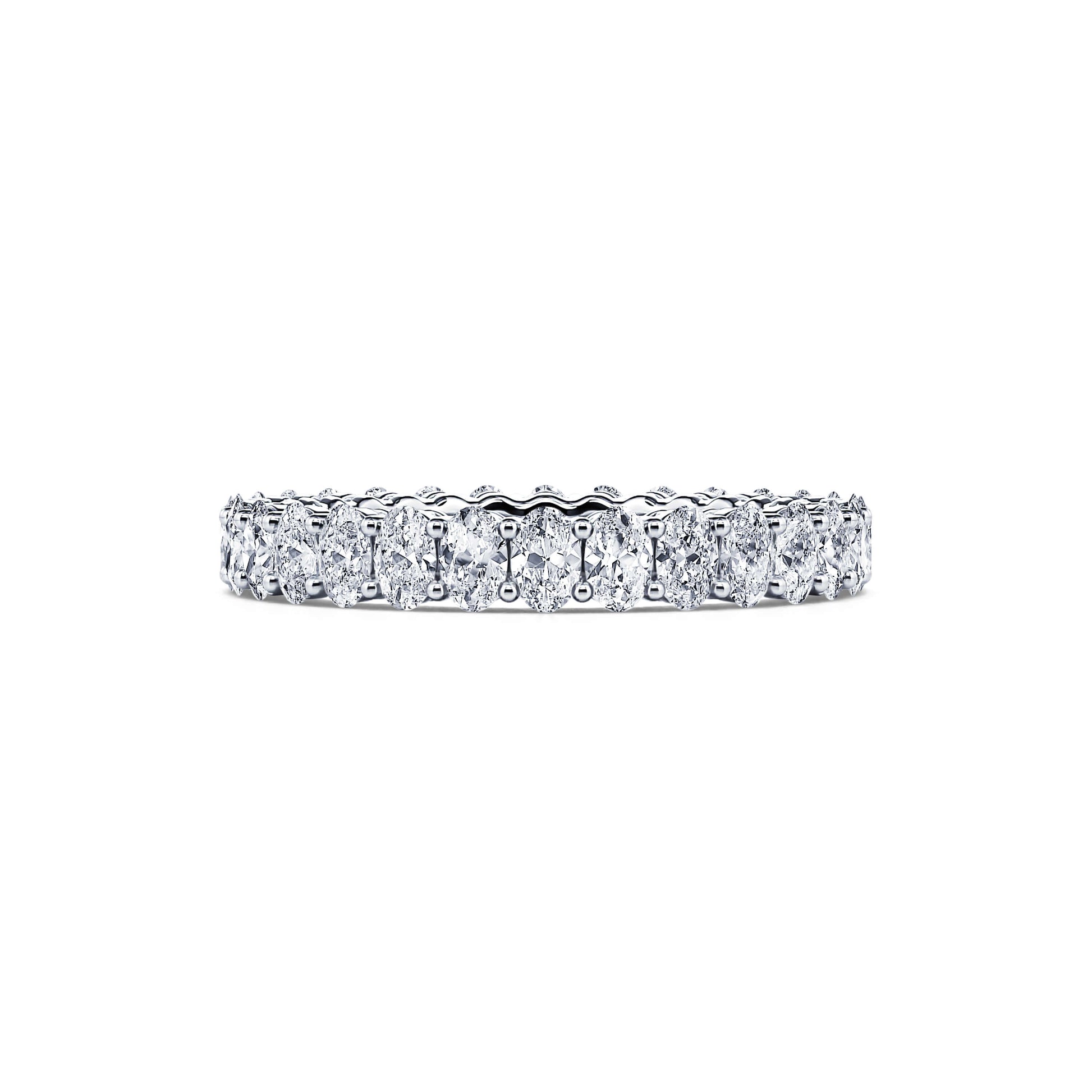 Alliance platine diamant ovale Mia 2